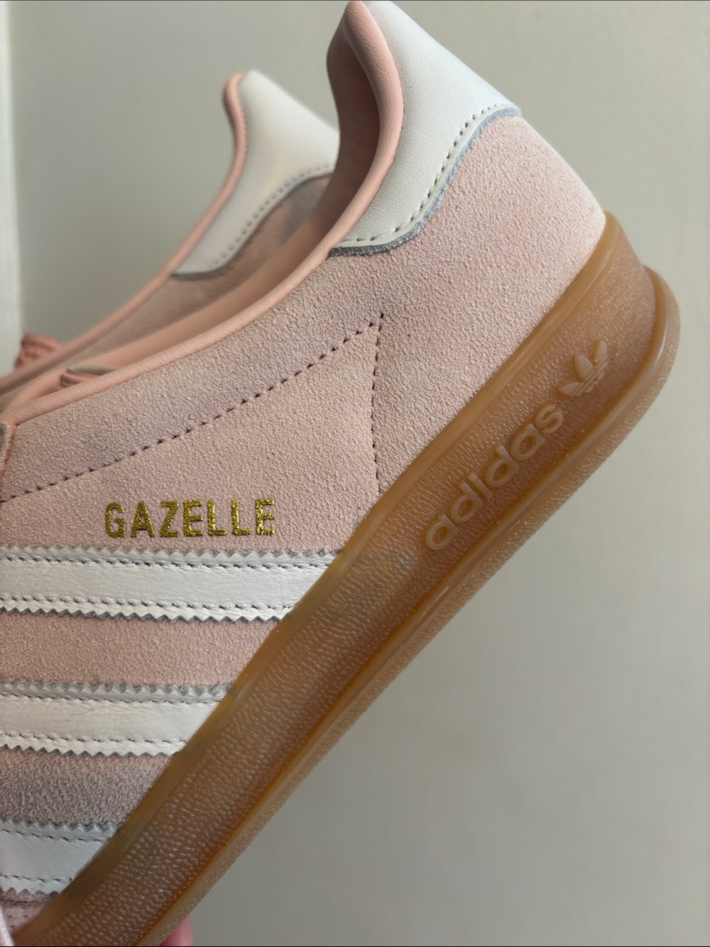 adidas Gazelle Pastel Pink Suede Sneakers with White Stripes - Picture 4 of 13